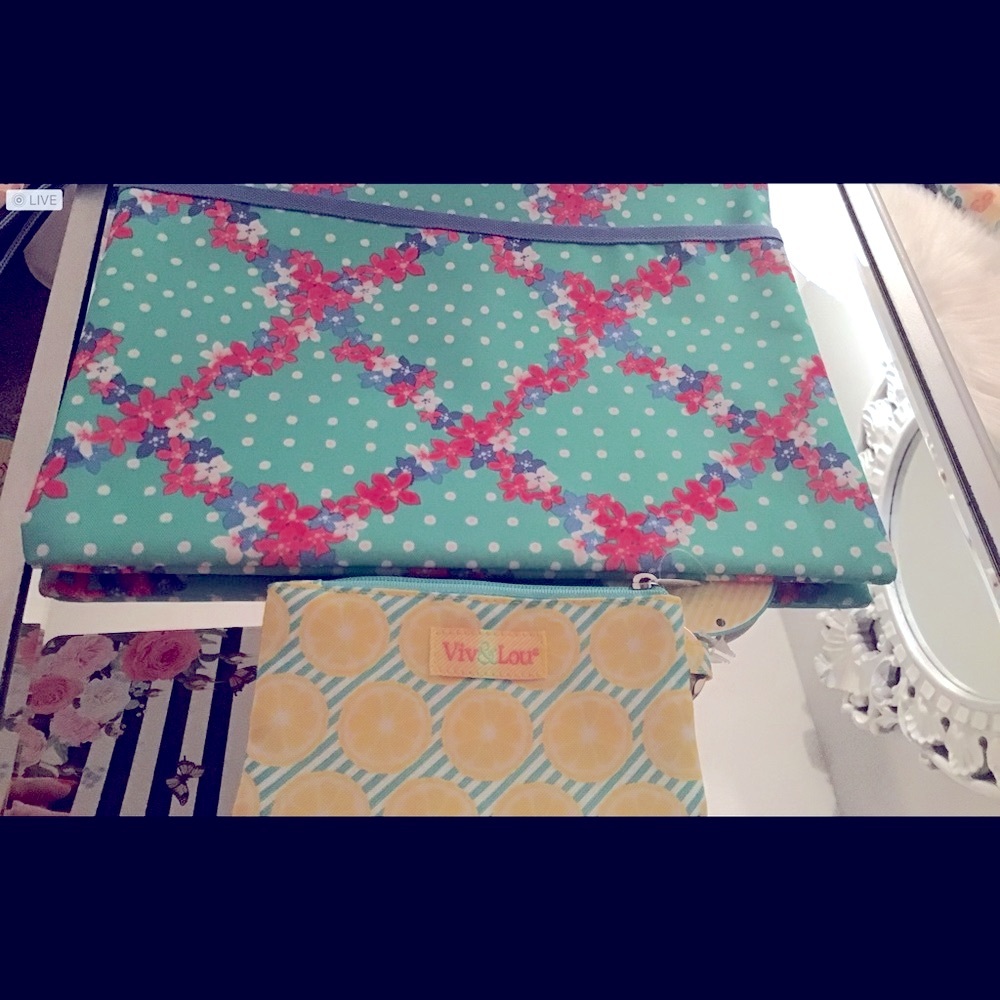 Cute bundle large make up bag and ID case
